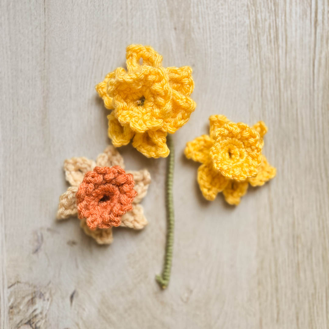 a crochet squirrel tail with realistic looking crochet fur